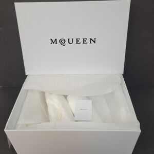 Alexander McQueen Empty Shoe Box w/ Tissue Paper Booklet & Inserts Authentic